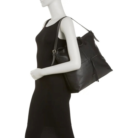 T. Tahari Pebbled Leather Soho Tote - Picture 3 of 11